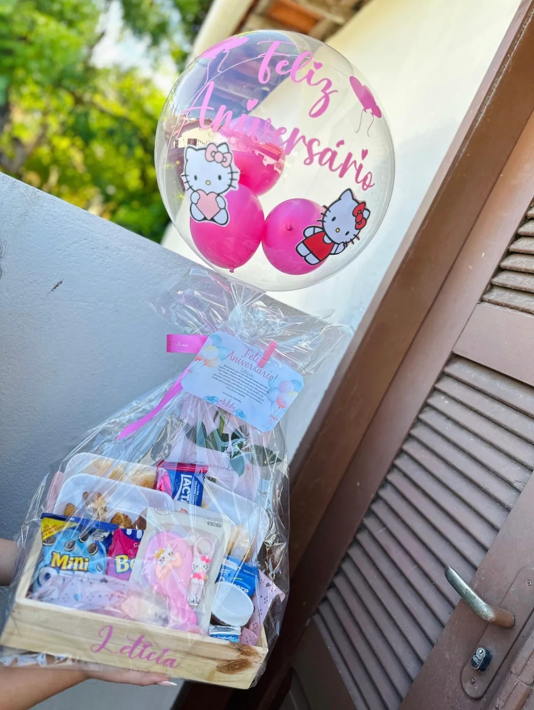 Cesta Infantil Personalizada com Balão